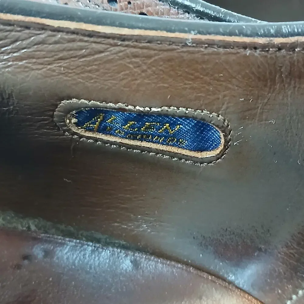 Vintage Allen Edmonds MacNeil Shoes Mens Size 10.5 C Wingtip Brogues 90s Leather